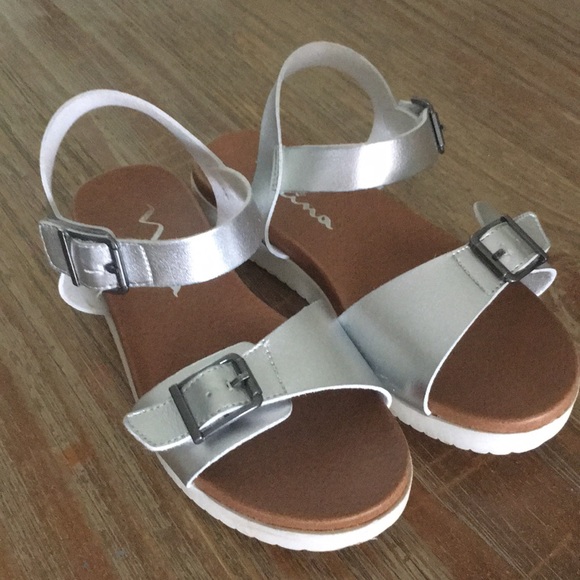 Nina Other - Girls Nina silver platform sandals